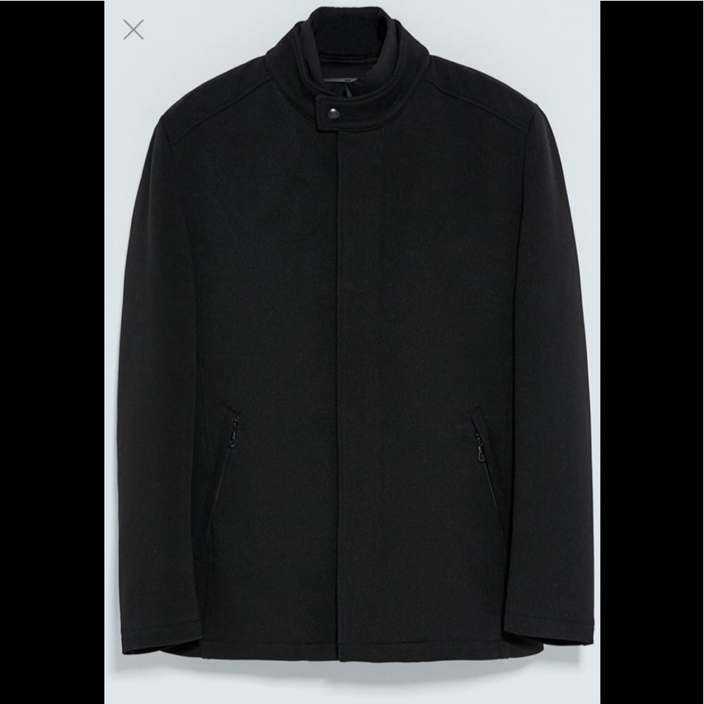 Zara all black coat